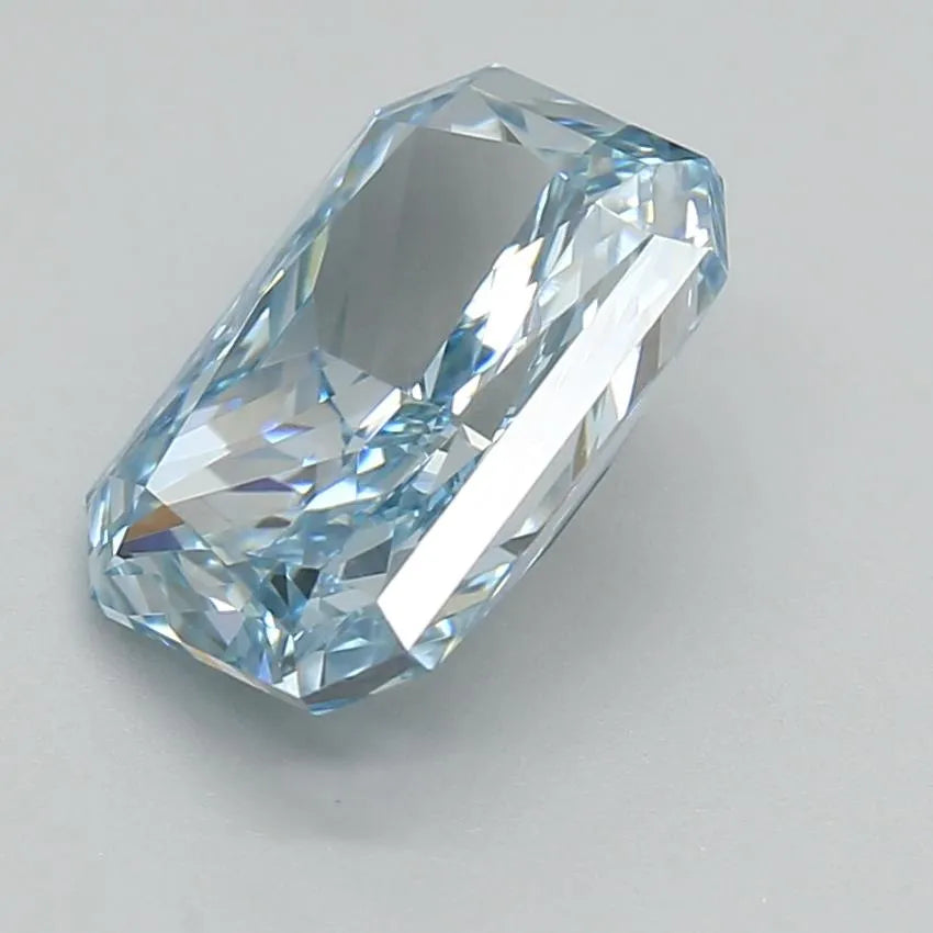 2.38ct Radiant Lab Grown Diamond (Colour Fancy Vivid Blue, Clarity VVS2, IGI Certified)