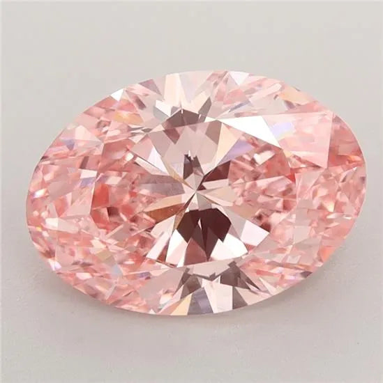 2.39ct Oval Lab Grown Diamond (Colour Fancy Vivid Pink, Clarity VS1, IGI Certified)