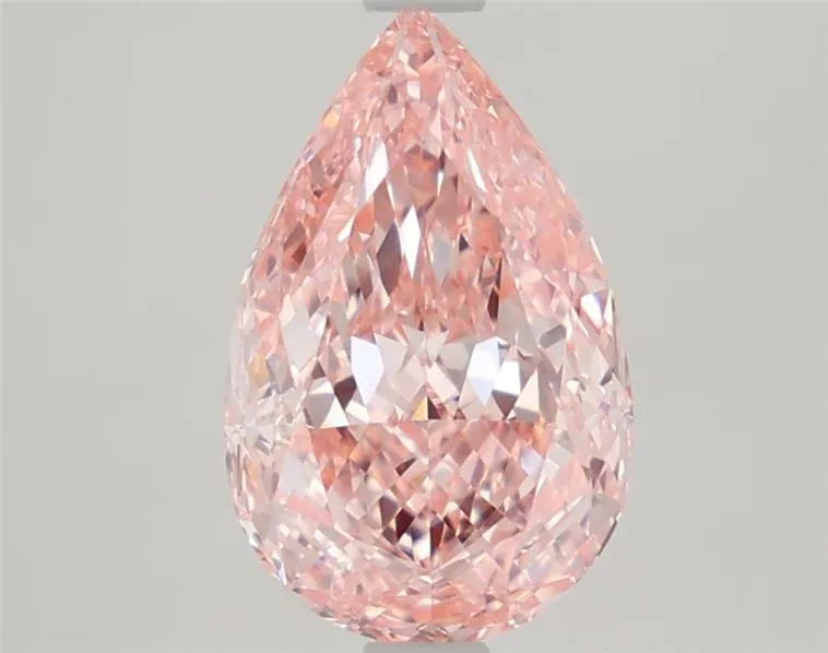 2.47ct Pear Lab Grown Diamond (Colour Fancy Vivid Pink, Clarity VVS2, IGI Certified)
