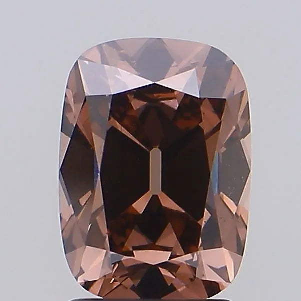 2.50ct Cushion brilliant Lab Grown Diamond (Colour Fancy Brown, Clarity VS2, IGI Certified)