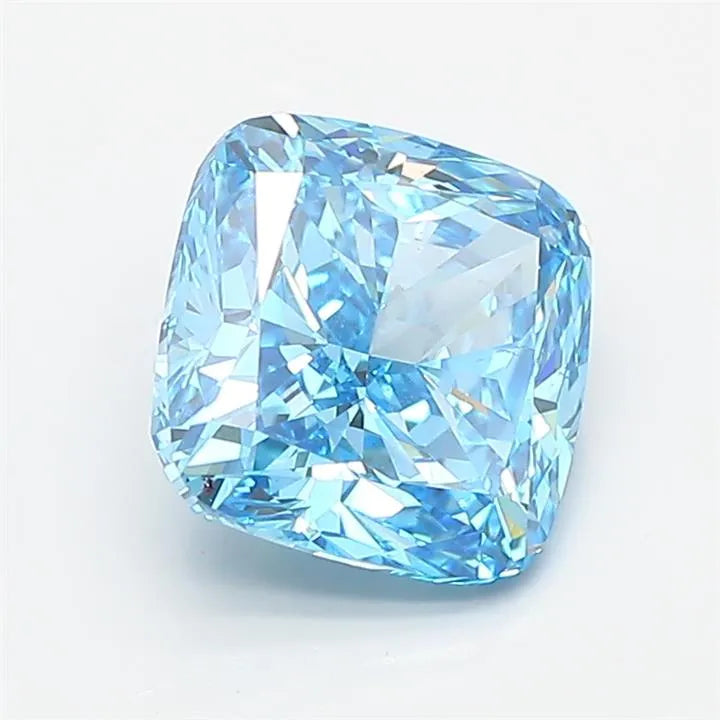 2.50ct Cushion modified Lab Grown Diamond (Colour Fancy Vivid Blue, Clarity VS2, IGI Certified)