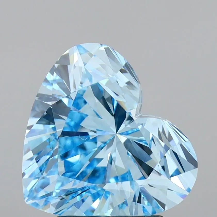 2.50ct Heart Lab Grown Diamond (Colour Fancy Vivid Blue, Clarity VVS2, IGI Certified)