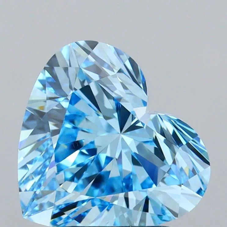 2.50ct Heart Lab Grown Diamond (Colour Fancy Vivid Blue, Clarity VVS2, IGI Certified)
