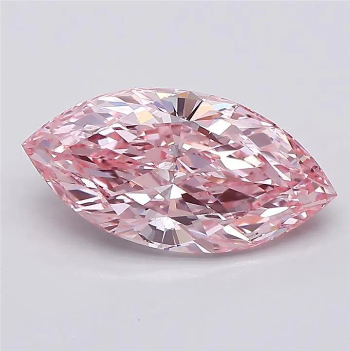 2.50ct Marquise Lab Grown Diamond (Colour Fancy Vivid Pink, Clarity VS1, IGI Certified)