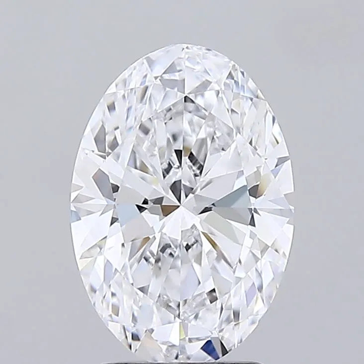 2.50ct Oval Lab Grown Diamond (Colour D, Clarity IF, IGI Certified)