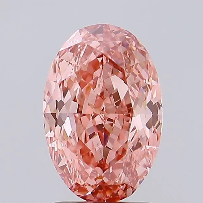 2.50ct Oval Lab Grown Diamond (Colour Fancy Vivid Pink, Clarity VS1, IGI Certified)