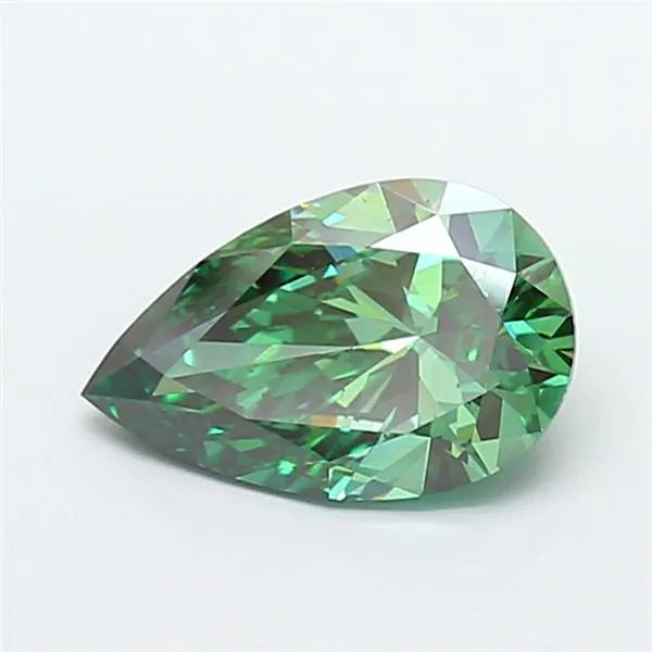 2.50ct Pear Lab Grown Diamond (Colour Fancy Vivid Green, Clarity VS2, IGI Certified)