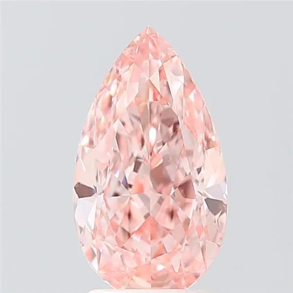 2.50ct Pear Lab Grown Diamond (Colour Fancy Vivid Pink, Clarity VVS2, IGI Certified)