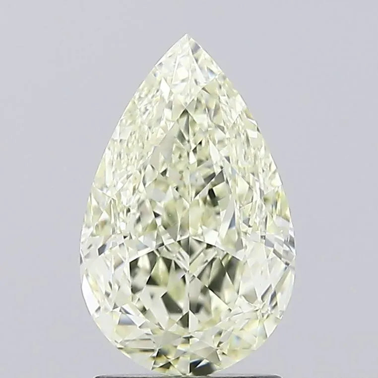 2.50ct Pear Natural Diamond (Colour Fancy Light Greenish Yellow, Clarity VS1, GIA Certified)