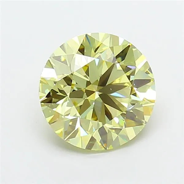 2.50ct Round Lab Grown Diamond (Colour Fancy Light Yellow, Clarity VS1, Cut EX, IGI Certified)