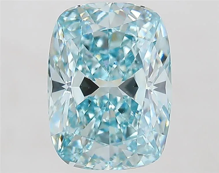 2.51ct Cushion modified Lab Grown Diamond (Colour Fancy Intense Green Blue, Clarity VS1, IGI Certified)