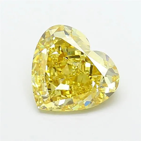 2.51ct Heart Lab Grown Diamond (Colour Fancy Intense Yellow, Clarity VVS2, IGI Certified)