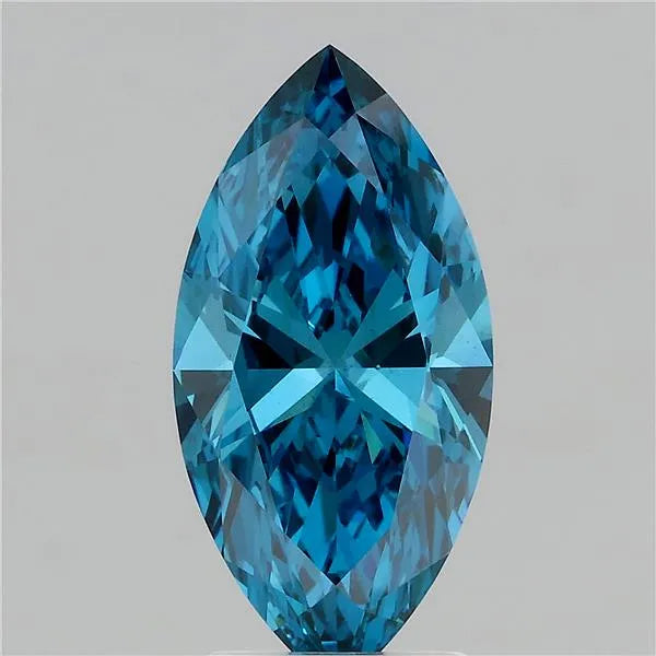 2.51ct Marquise Lab Grown Diamond (Colour Fancy Vivid Blue, Clarity VS2, IGI Certified)