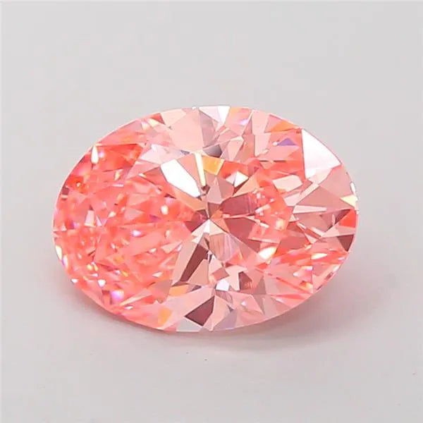 2.51ct Oval Lab Grown Diamond (Colour Fancy Vivid Pink, Clarity VS2, IGI Certified)