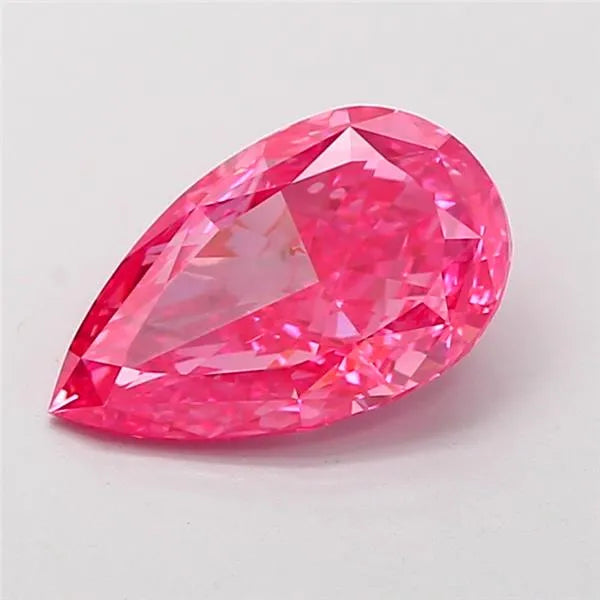 2.51ct Pear Lab Grown Diamond (Colour Fancy Vivid Pink, Clarity VS2, IGI Certified)