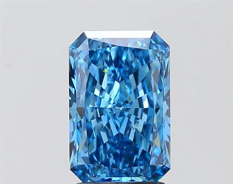 2.51ct Radiant Lab Grown Diamond (Colour Fancy Vivid Blue, Clarity VS2, IGI Certified)