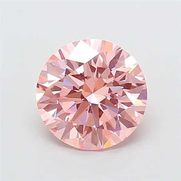 2.51ct Round Lab Grown Diamond (Colour Fancy Vivid Pink, Clarity VVS2, Cut ID, IGI Certified)