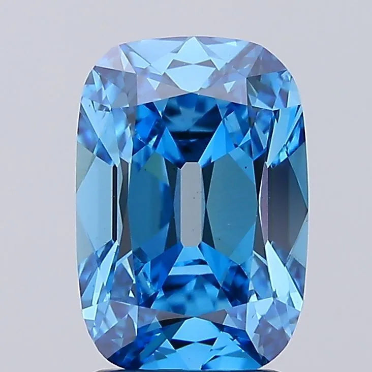 2.52ct Cushion brilliant Lab Grown Diamond (Colour Fancy Vivid Blue, Clarity VS1, IGI Certified)