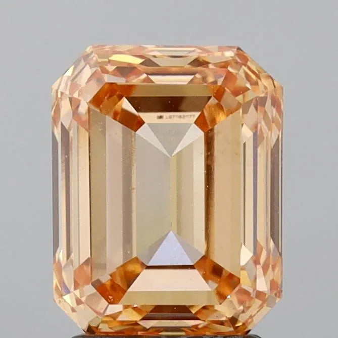 2.52ct Emerald Lab Grown Diamond (Colour Fancy Yellowish Orange, Clarity VS2, IGI Certified)