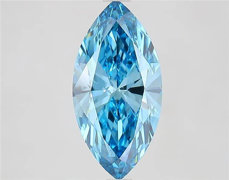 2.52ct Marquise Lab Grown Diamond (Colour Fancy Vivid Blue, Clarity VVS2, IGI Certified)