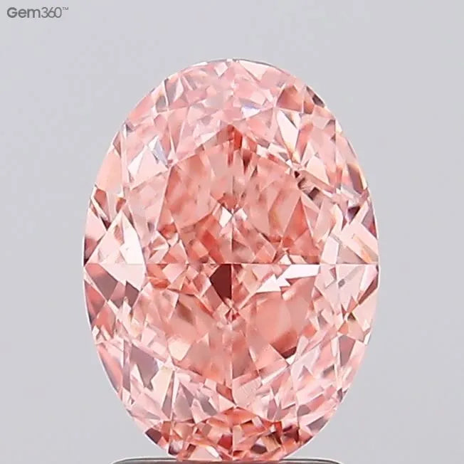 2.52ct Oval Lab Grown Diamond (Colour Fancy Vivid Pink, Clarity VVS2, IGI Certified)