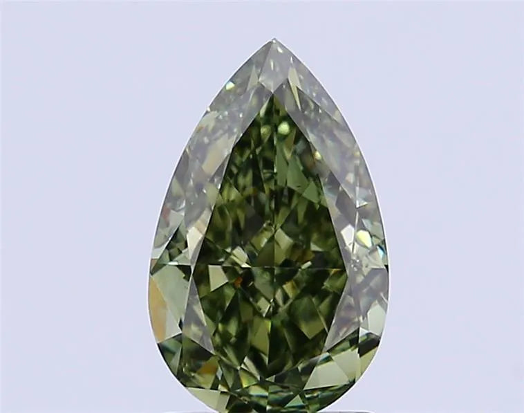2.52ct Pear Lab Grown Diamond (Colour Fancy Vivid Green, Clarity VS1, Uncertified)