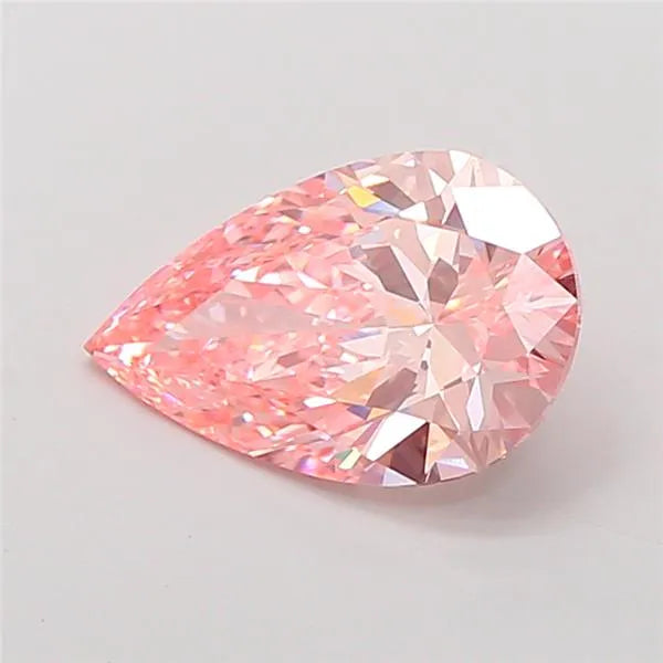 2.52ct Pear Lab Grown Diamond (Colour Fancy Vivid Pink, Clarity VVS2, IGI Certified)