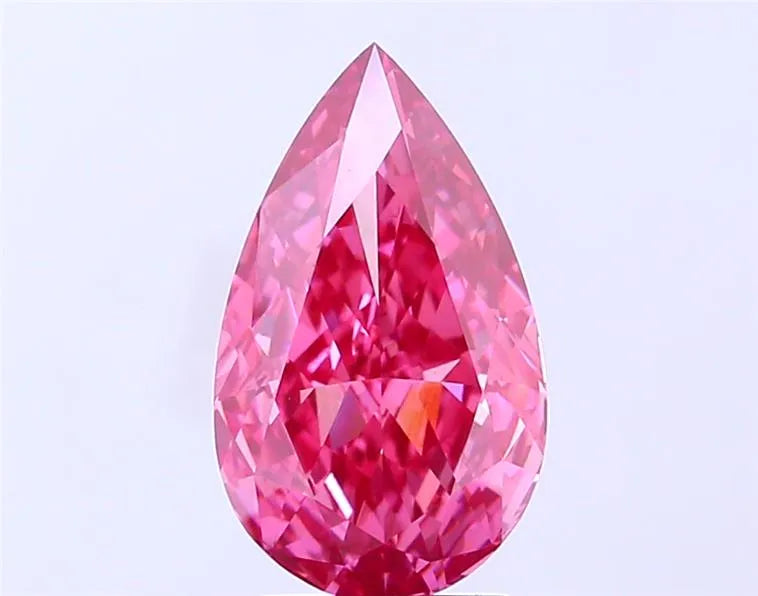 2.52ct Pear Lab Grown Diamond (Colour Fancy Vivid Red, Clarity VS1, Uncertified)