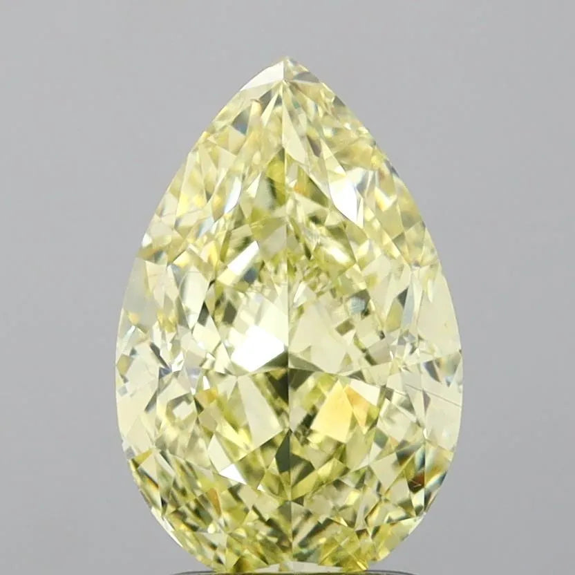 2.52ct Pear Natural Diamond (Colour Fancy Light None Yellow, Clarity SI1, GIA Certified)