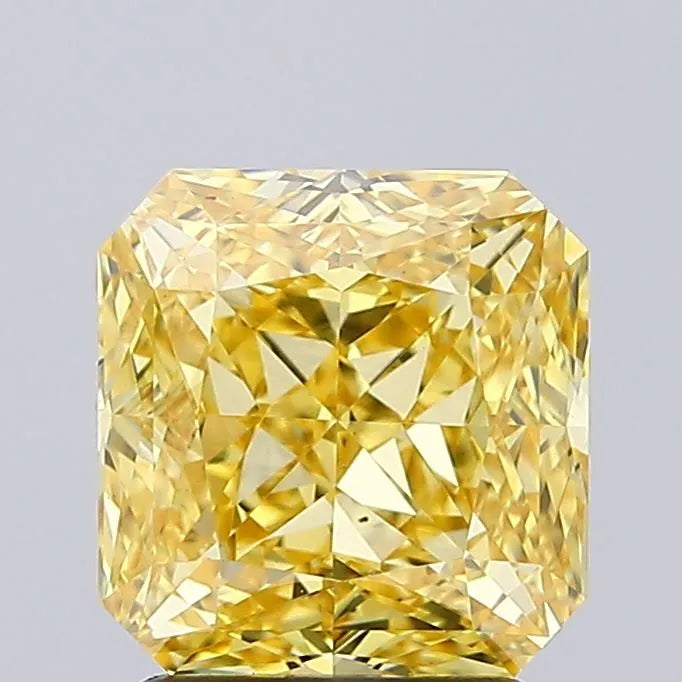 2.52ct Square radiant Lab Grown Diamond (Colour Fancy Intense Yellow, Clarity VS1, IGI Certified)