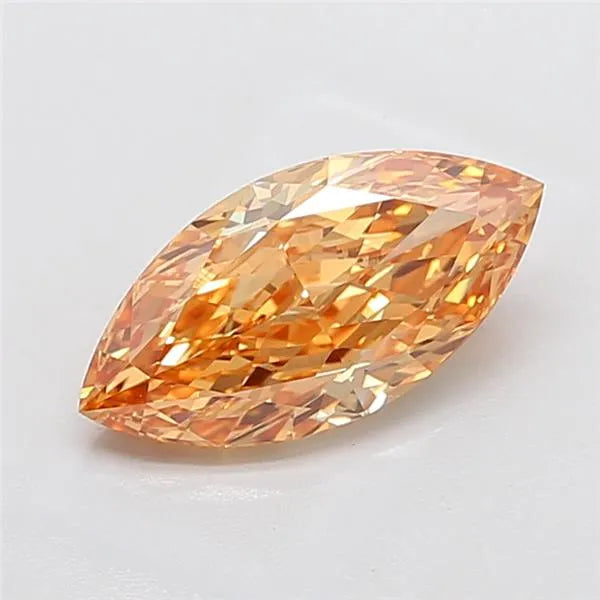 2.53ct Marquise Lab Grown Diamond (Colour Fancy Vivid Brownish Yellow, Clarity VVS2, IGI Certified)