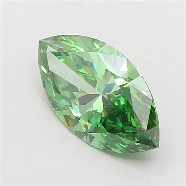2.53ct Marquise Lab Grown Diamond (Colour Fancy Vivid Green, Clarity VVS2, IGI Certified)