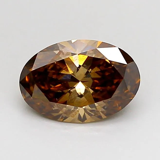 2.53ct Oval Lab Grown Diamond (Colour Fancy Deep Brown, Clarity VS2, Cut VG, IGI Certified)