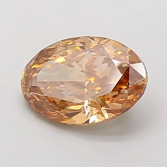 2.53ct Oval Lab Grown Diamond (Colour Fancy Yellow Brown, Clarity VS1, IGI Certified)
