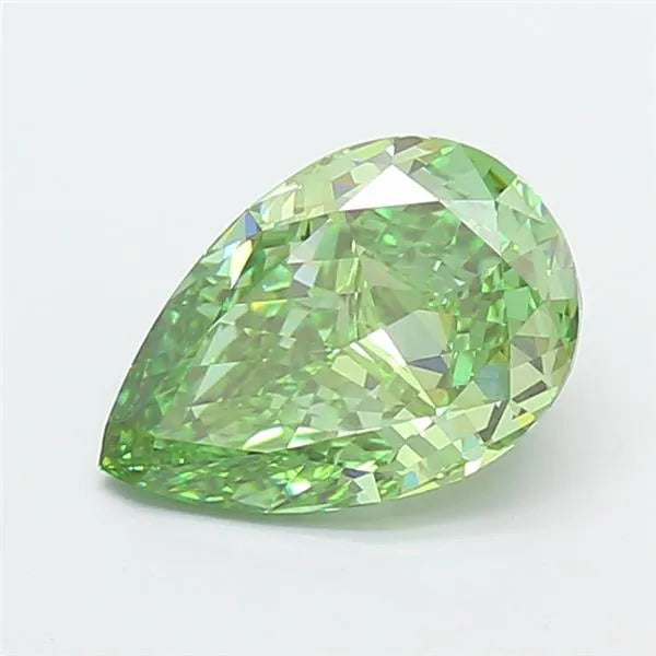 2.53ct Pear Lab Grown Diamond (Colour Fancy Vivid Green, Clarity VVS2, IGI Certified)