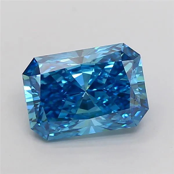 2.53ct Radiant Lab Grown Diamond (Colour Fancy Vivid Blue, Clarity VS2, IGI Certified)