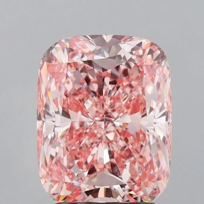 2.54ct Cushion modified Lab Grown Diamond (Colour Fancy Intense Pink, Clarity VS1, IGI Certified)