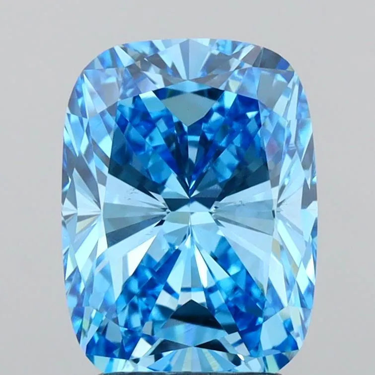 2.54ct Cushion modified Lab Grown Diamond (Colour Fancy Vivid Blue, Clarity VS1, IGI Certified)