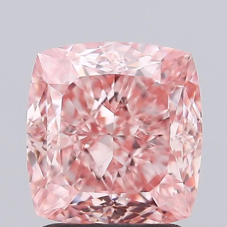 2.54ct Cushion modified Lab Grown Diamond (Colour Fancy Vivid Pink, Clarity VS1, IGI Certified)