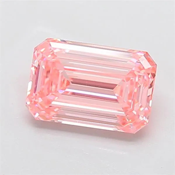 2.54ct Emerald Lab Grown Diamond (Colour Fancy Vivid Pink, Clarity VVS2, IGI Certified)