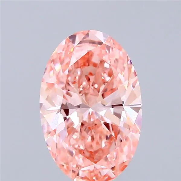 2.54ct Oval Lab Grown Diamond (Colour Fancy Vivid Pink, Clarity VVS2, IGI Certified)