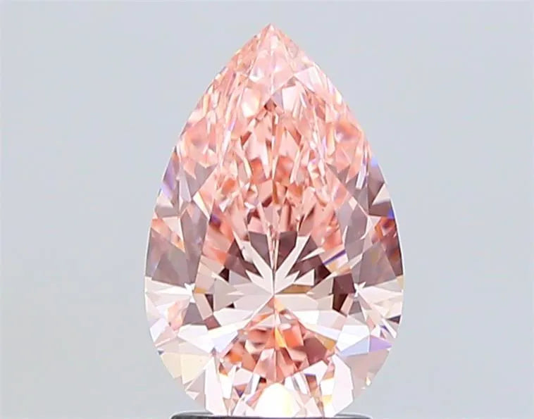 2.54ct Pear Lab Grown Diamond (Colour Fancy Intense Pink, Clarity VS1, IGI Certified)