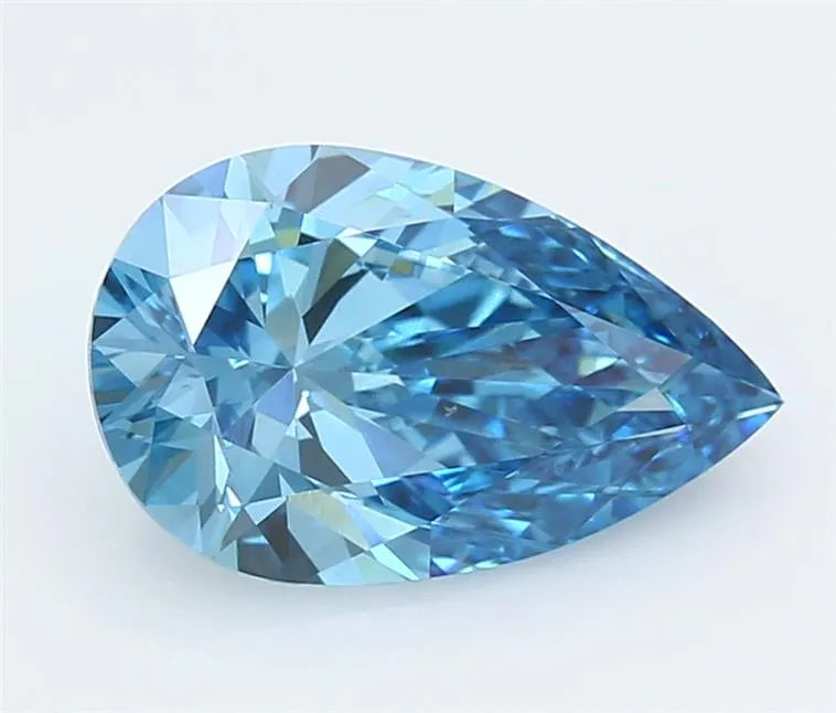 2.54ct Pear Lab Grown Diamond (Colour Fancy Vivid Blue, Clarity VVS2, IGI Certified)