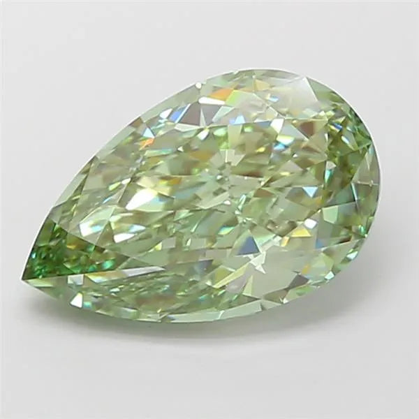 2.54ct Pear Lab Grown Diamond (Colour Fancy Vivid Green, Clarity VVS2, IGI Certified)