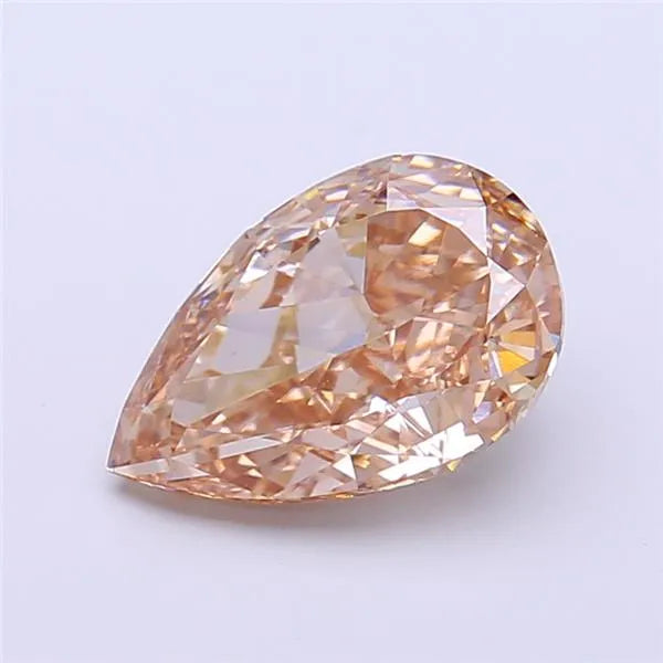 2.54ct Pear Lab Grown Diamond (Colour Light Brown, Clarity VS1, IGI Certified)