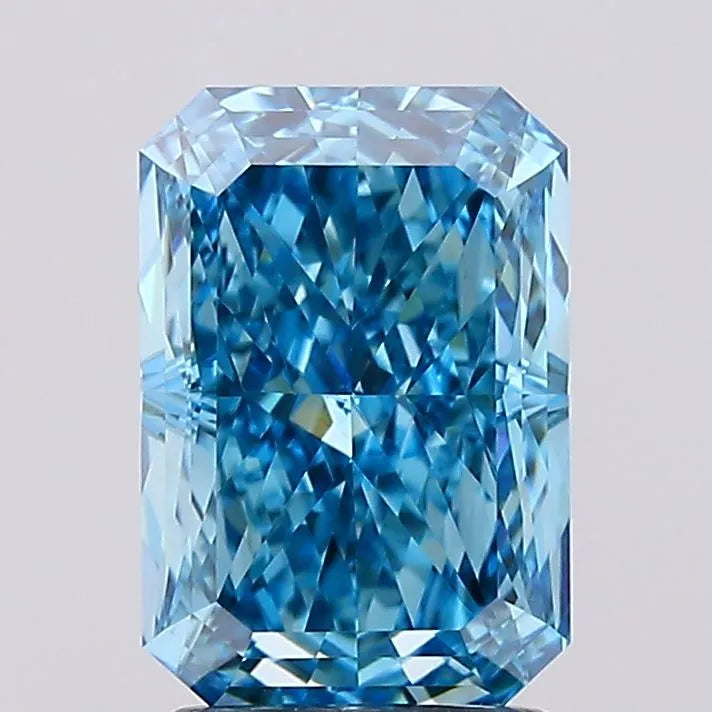 2.54ct Radiant Lab Grown Diamond (Colour Fancy Vivid Blue, Clarity VVS2, IGI Certified)