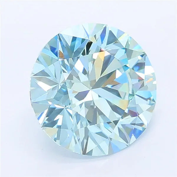 2.54ct Round Lab Grown Diamond (Colour Fancy Vivid Blue, Clarity VS1, Cut ID, IGI Certified)