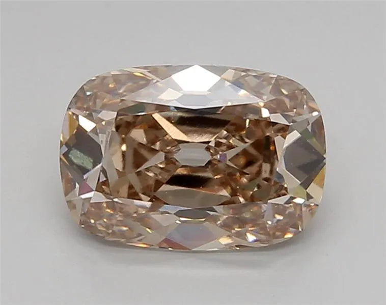 2.55ct Cushion Lab Grown Diamond (Colour Very Light Brown, Clarity VS1, IGI Certified)