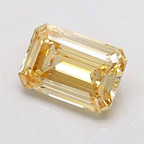 2.55ct Emerald Lab Grown Diamond (Colour Fancy Yellow, Clarity VVS2, IGI Certified)