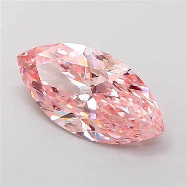 2.55ct Marquise Lab Grown Diamond (Colour Fancy Vivid Pink, Clarity VVS2, IGI Certified)